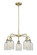 Ballston Five Light Chandelier in Antique Brass (405|516-5CR-AB-G2511)