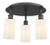 Ballston Three Light Semi-Flush Mount in Matte Black (405|516-3C-BK-G801)