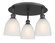Ballston Three Light Flush Mount in Matte Black (405|516-3C-BK-G381)