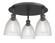 Ballston Three Light Semi-Flush Mount in Matte Black (405|516-3C-BK-G382)