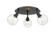 Ballston Three Light Semi-Flush Mount in Matte Black (405|516-3C-BK-G122-6)