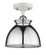 Ballston One Light Semi-Flush Mount in White Polished Chrome (405|516-1C-WPC-M14-PC)