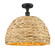 Ballston One Light Semi-Flush Mount in Oil Rubbed Bronze (405|516-1C-OB-RBD-16-NAT)