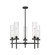 Downtown Urban LED Chandelier in Weathered Zinc (405|471-5CR-WZ-G471-12CL)