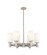 Downtown Urban LED Chandelier in Satin Nickel (405|434-6CR-SN-G434-7WH)