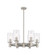 Downtown Urban LED Chandelier in Satin Nickel (405|434-6CR-SN-G434-7CL)