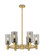 Downtown Urban LED Chandelier in Brushed Brass (405|434-6CR-BB-G434-7SM)