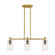 Downtown Urban LED Island Pendant in Brushed Brass (405|434-3I-BB-G434-7SDY)