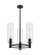 Downtown Urban Three Light Pendant in Matte Black (405|434-3CR-BK-G434-12CL)