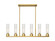 Downtown Urban Six Light Linear Pendant in Brushed Brass (405|429-6I-BB-G429-8CL)