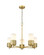 Downtown Urban LED Chandelier in Brushed Brass (405|428-5CR-BB-G428-7WH)