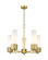 Downtown Urban LED Chandelier in Brushed Brass (405|428-5CR-BB-G428-12WH)