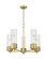 Downtown Urban LED Chandelier in Brushed Brass (405|428-5CR-BB-G428-12CL)