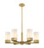 Downtown Urban LED Chandelier in Brushed Brass (405|427-6CR-BB-G427-9WH)