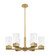 Downtown Urban LED Chandelier in Brushed Brass (405|427-6CR-BB-G427-9CL)