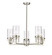 Downtown Urban LED Chandelier in Satin Nickel (405|426-5CR-SN-G426-8CL)