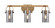 Downtown Urban LED Bath Vanity in Brushed Brass (405|423-3W-BB-G423-7SM)