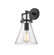 Downtown Urban One Light Wall Sconce in Matte Black (405|411-1W-BK-G411-8SDY)