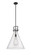 Downtown Urban One Light Pendant in Matte Black (405|411-1SL-BK-G411-18SDY)