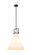 Downtown Urban One Light Pendant in Matte Black (405|411-1SL-BK-G411-16WH)