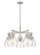 Downtown Urban Five Light Chandelier in Satin Nickel (405|410-5CR-SN-G412-7SDY)