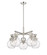 Downtown Urban Five Light Chandelier in Polished Nickel (405|410-5CR-PN-G410-7SDY)