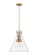 Downtown Urban Three Light Pendant in Brushed Brass (405|410-3PL-BB-G411-16CL)