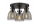 Downtown Urban Three Light Semi-Flush Mount in Matte Black (405|410-3F-BK-G412-7SM)