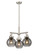 Downtown Urban Three Light Pendant in Satin Nickel (405|410-3CR-SN-G410-7SM)