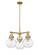 Downtown Urban Three Light Pendant in Brushed Brass (405|410-3CR-BB-G410-7SDY)