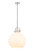 Downtown Urban One Light Pendant in Polished Nickel (405|410-1SL-PN-G410-16WH)