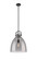 Downtown Urban One Light Pendant in Matte Black (405|410-1SL-BK-G412-14SM)