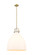 Downtown Urban One Light Pendant in Brushed Brass (405|410-1SL-BB-G412-18WH)