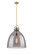 Downtown Urban One Light Pendant in Brushed Brass (405|410-1SL-BB-G412-18SM)