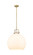 Downtown Urban One Light Pendant in Brushed Brass (405|410-1SL-BB-G410-18WH)