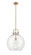 Downtown Urban One Light Pendant in Brushed Brass (405|410-1SL-BB-G410-16CL)