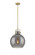 Downtown Urban One Light Pendant in Brushed Brass (405|410-1SL-BB-G410-14SM)