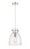 Downtown Urban One Light Pendant in Polished Nickel (405|410-1PM-PN-G412-10CL)