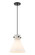 Downtown Urban One Light Pendant in Matte Black (405|410-1PM-BK-G411-10WH)