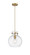 Downtown Urban One Light Pendant in Brushed Brass (405|410-1PM-BB-G410-10CL)