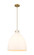 Downtown Urban One Light Pendant in Brushed Brass (405|410-1PL-BB-G412-18WH)