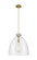 Downtown Urban One Light Pendant in Brushed Brass (405|410-1PL-BB-G412-18CL)