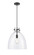 Downtown Urban One Light Pendant in Brushed Brass (405|410-1PL-BB-G412-14WH)