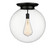 Essex One Light Flush Mount in Matte Black (405|221-1F-BK-G202-18)