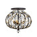 Bask Three Light Semi-Flush Mount in Matte Black/French Gold (137|271S03MBFG)