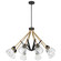 Starlight Eight Light Chandelier in Matte Black / Natural Brass (72|60-7686)