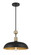 Biloxi One Light Pendant in Coal And Weathered Antique Bra (7|1995-862)