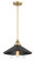 Segan One Light Mini Pendant in Coal & Soft Brass (Painted) (7|1405-758)