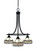 Paramount Three Light Chandelier in Matte Black (200|3413-MB-9485)