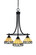 Paramount Three Light Chandelier in Matte Black (200|3413-MB-9405)